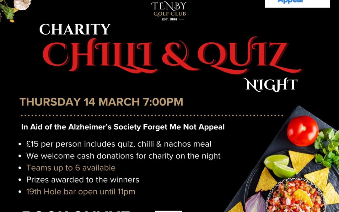 Join Us For A Charity Chilli And Quiz Night On Thursday 14 March