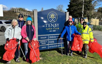 Tenby Golf Club Members and Staff Lead Litter Pick to Secure Litter-Free Zone Recognition